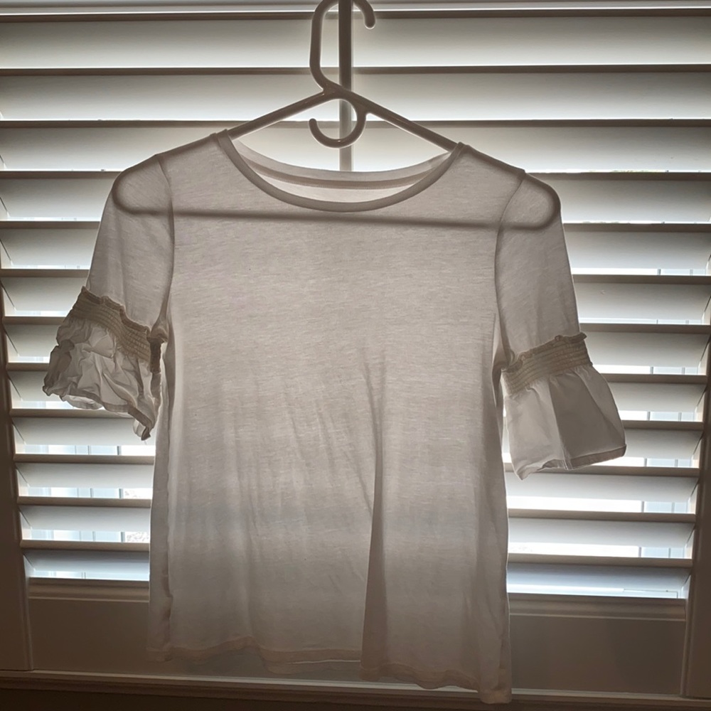 Loft ruffled t shirt